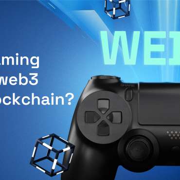 The picture shows a PlayStation controller and the word "WEB 3" on a blue background